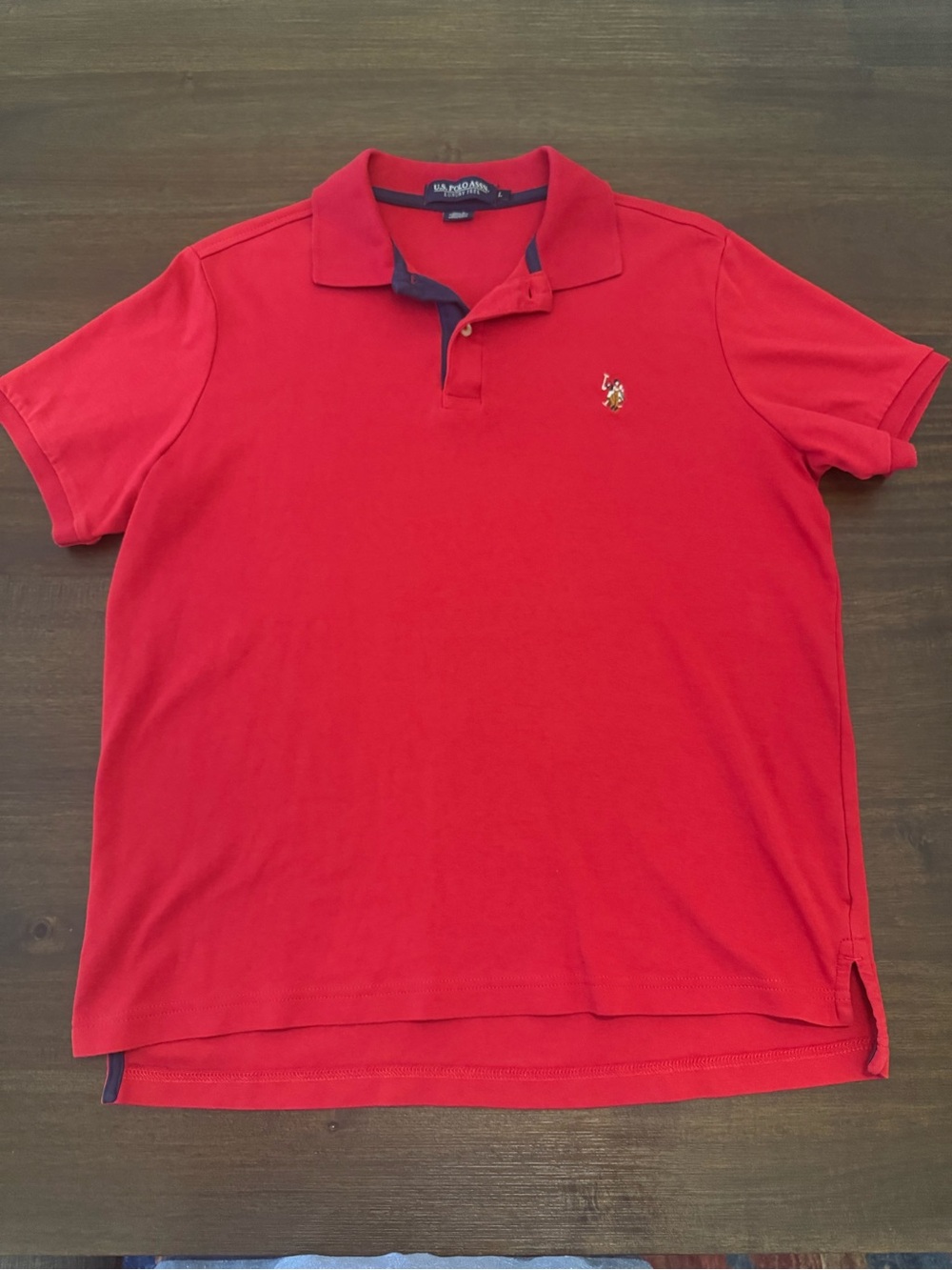 U.S. Polo Assn. Red Polo with Navy Trim